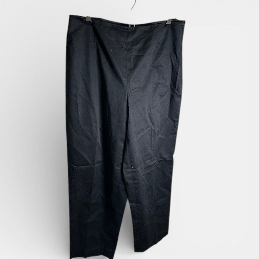 Talbots Petites Black‎ Stretch Trousers Pants Women Size 8 Flat Front Ankle